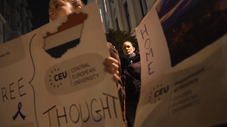 Opposition Momentum Protests In Support Of CEU In Budapest