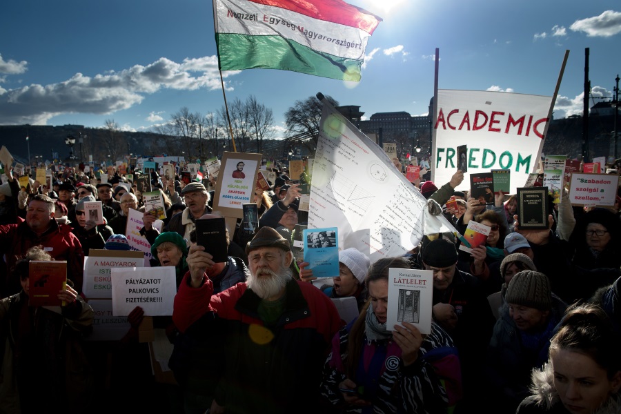 Video: Thousands Protest For Academic Freedom In Budapest