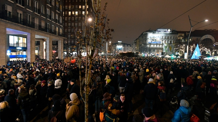 Large Protests In Budapest Against New Culture Bill