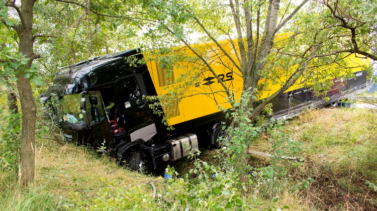 Formula One Teams Arrive In Hungary For Grand Prix - Renault’s Race Truck Got Stuck