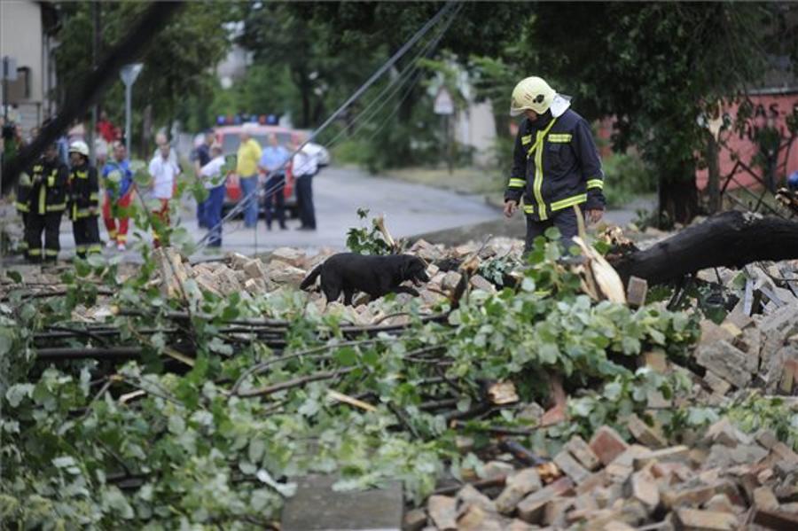 Intense Storm In Budapest Causes Heavy Damage